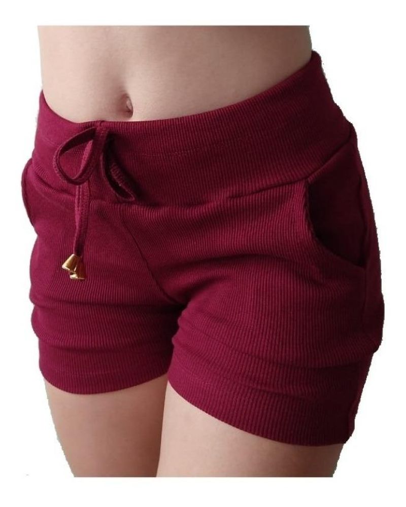 Short Feminino em algorão tecido importado