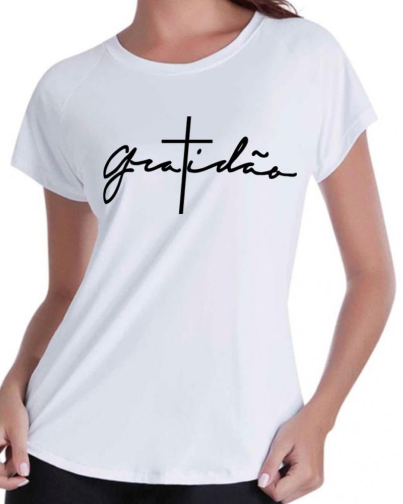 Camiseta feminina gratidão