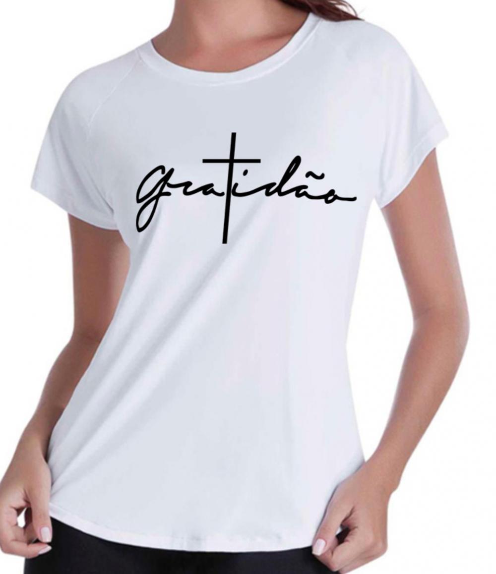 Camiseta feminina gratidão